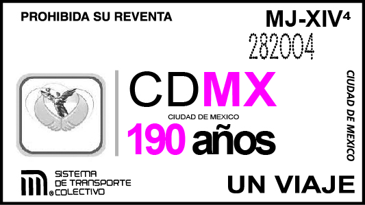 BOLETO CDMX 190 AÑOS